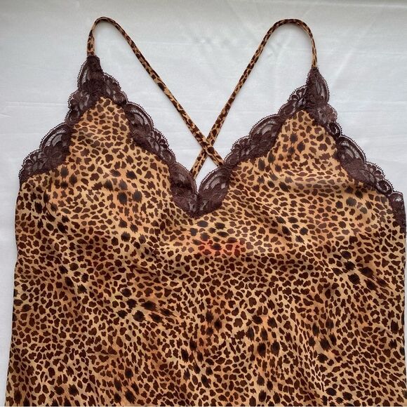 Oscar de la Renta Leopard Print Midi Slip Dress Size Large - Picture 12 of 15